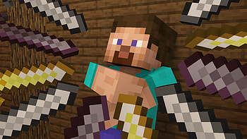 Minecraft Steve with Sword, Minecraft, Steve (Herobrine Minecraft), sword, video game, pixel art HD wallpaper