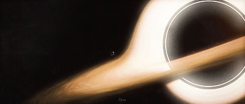 Gargantua, Sci Fi, black hole, space, cosmic, galaxy HD wallpaper