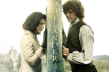 Outlander TV series, Action-packed drama, Scottish highlands, Time-travel romance HD wallpaper