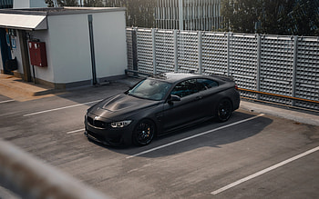 BMW M4, F82, top view, matt black M4 F82, M4 tuning, F82 tuning, German cars, BMW HD wallpaper