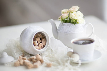 Still life, soft, flowers, teapot HD wallpaper