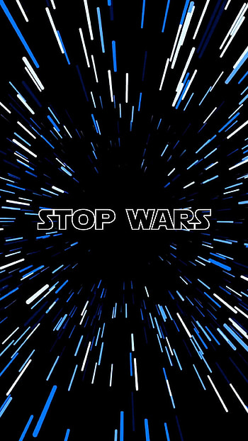 Stop Wars, tech, electric blue, samsung, movie, oppo, black, stars, star wars HD phone wallpaper