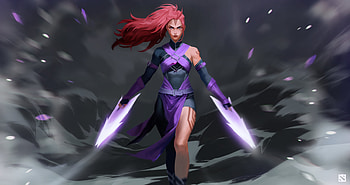 Dota 2, anti-mage, redhead, art HD wallpaper