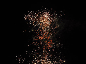 Fireworks In Warm Hues, Warm Hues, Abstract, Fireworks, graphy, Summer, Sky HD wallpaper