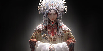 Madame Butterfly, jewel, hand fan, asian, art, fantasy, girl, dannylailai HD wallpaper