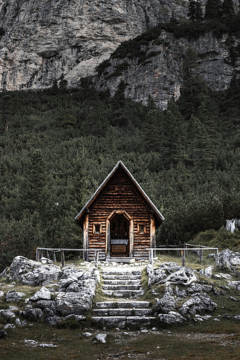 Nature, Stones, Mountains, Seclusion, Privacy, Small House, Lodge HD phone wallpaper