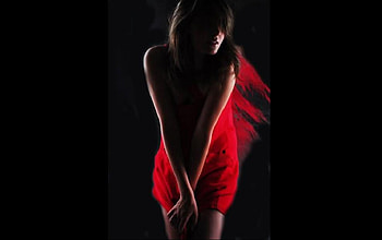 Girl in red, sexy, abstract, graphy, red, girl, , lovely HD wallpaper