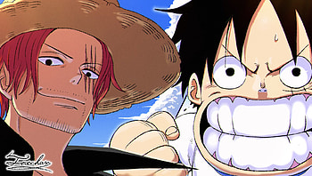 Monkey D. Luffy, Shanks (One Piece), Anime, One Piece, straw hat HD wallpaper