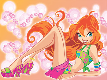 Bloom, hearts, pink, outfit HD wallpaper
