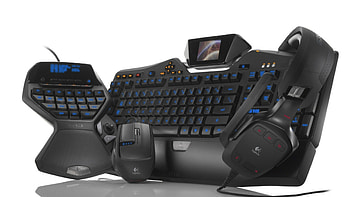 gaming keyboard, heads, computer mouse HD wallpaper