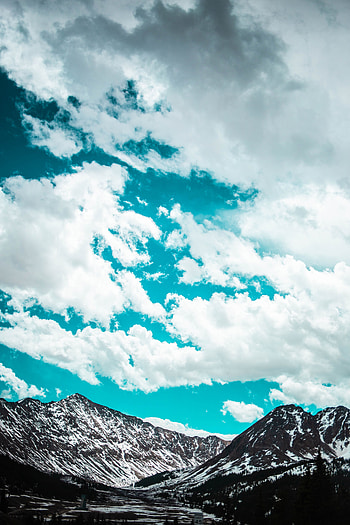 Nature, Sky, Mountains, Clouds, Snow Covered, Snowbound, Porous HD phone wallpaper