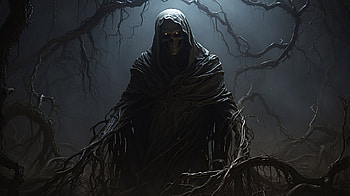 Horrifying Entity Emerging, scary, dark, Entity, forest, monster HD wallpaper