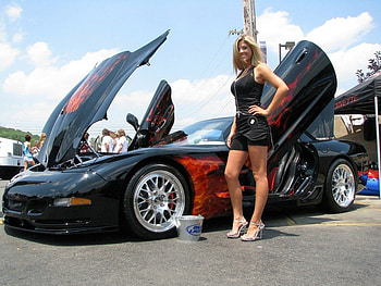 hot girl , cute, car HD wallpaper