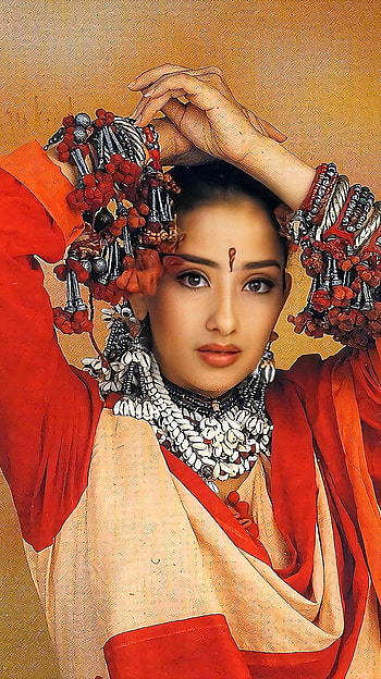 Manisha Koirala, bollywood actress, vintage HD phone wallpaper