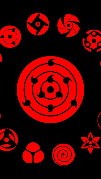 All Sharingans Flat Style (Round), Anime, Naruto HD phone wallpaper