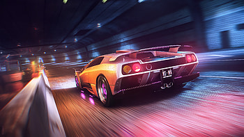 Race, sportcar, video game, Neon Drive HD wallpaper
