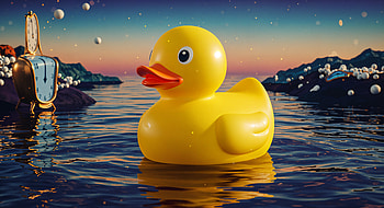 Vibrant Rubber Duck: A Stunning Ultra, rubber duck, water, ocean, toy HD wallpaper