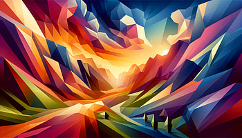 Emotional Abstract Landscape, emotions, abstract landscape, geometric shapes, Digital Art HD wallpaper