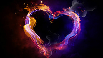 Cool Color Abstract Heart Backgrounds HD wallpaper