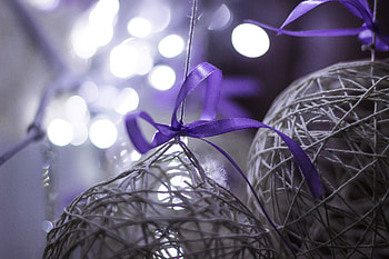 Textile, fabric, woollen threads, decorations, ball, bokeh HD wallpaper