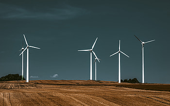 wind power stations, electricity generation, green electricity, electricity, green energy, field HD wallpaper