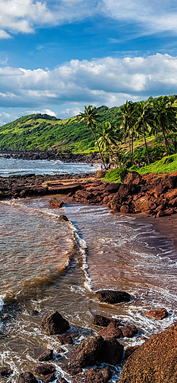 Anjuna Beach, Goa, India, nature, beach HD phone wallpaper