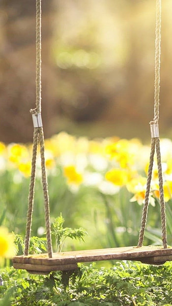 May Background, Wooden Swing HD phone wallpaper