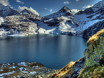 Nature, Mountains, Lake HD wallpaper