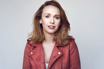 Amy Leighton, girl, model, red head, jacket HD wallpaper