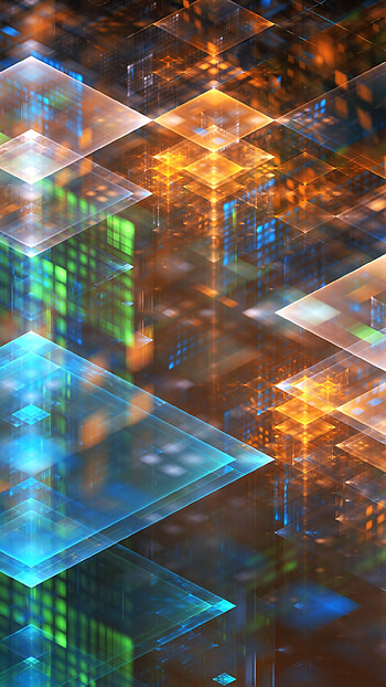 Geometric Abstract, Vibrant colors, Abstract lines, Playful lights HD phone wallpaper