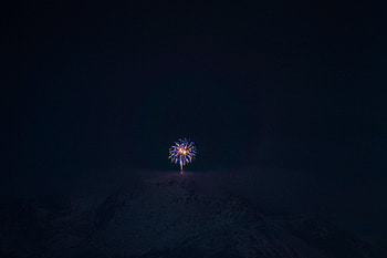 Holidays, Mountains, Night, Dark, Darkness, Fireworks, Firework HD wallpaper