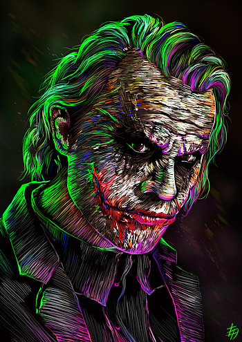 Joker Digital Art, joker, superheroes, artwork, artist, behance, digital-art HD phone wallpaper