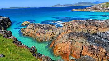 Sgarasta Mhor, Outer Hebrides, Scotland, sea, sky, rocks, coast, landscape HD wallpaper