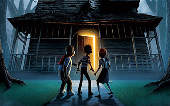 MONSTER HOUSE, dark funny, three kids, monster, house HD wallpaper
