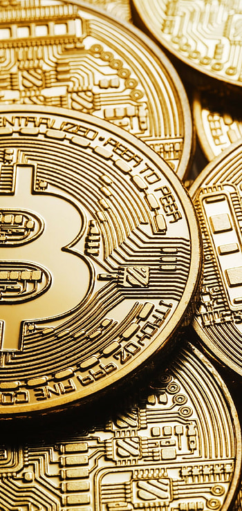 Bitcoin BTC, Digital currency logo, Samsung Galaxy S10e, Xiaomi Mi A2 Lite HD phone wallpaper