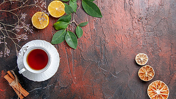 Tea, food, cup, lemon HD wallpaper