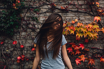 Model Girl Hairs On Face, girls, model, hair, flowers HD wallpaper