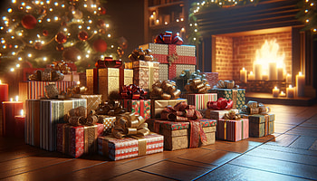 Christmas Presents - Festive Holiday Gifts Background, presents, Christmas, gift, holiday, christmas ornaments HD wallpaper