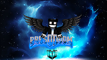 BresODoom Minecraft Background, logo, Minecraft, streamer, man made HD wallpaper
