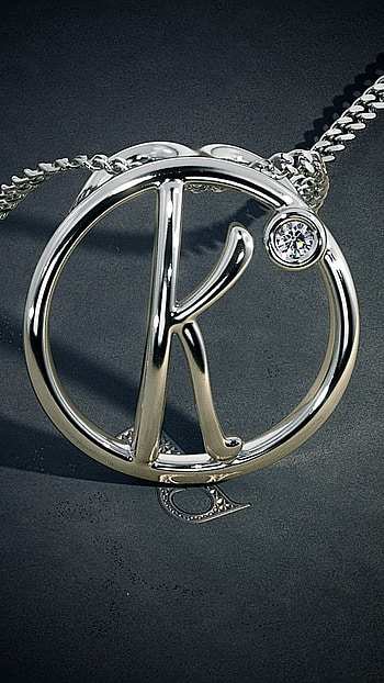 K Name, Silver, Locket, logo HD phone wallpaper