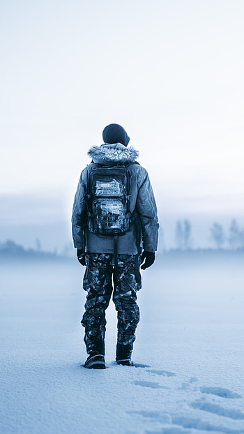 Winter backpacking, Snowy wonderland, Sony Xperia , Sports in nature HD phone wallpaper