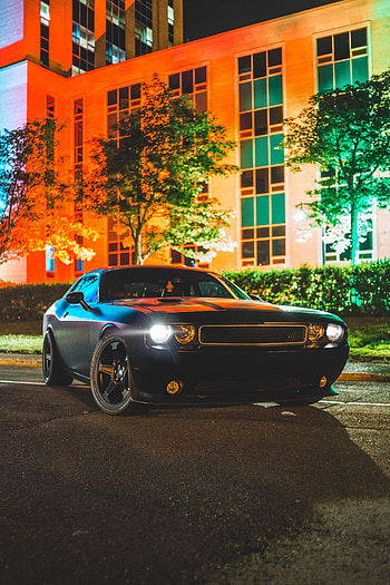 Cars, Building, Lights, Car, Side View, Headlights HD phone wallpaper