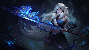 Women Warrior Long Hair With Sword Anime Girl HD wallpaper