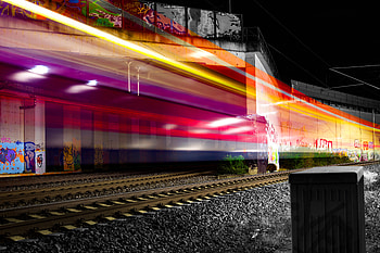 Train Long Exposure Lights graphy, long-exposure, train, graphy, behance HD wallpaper