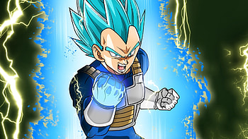Vegeta, anime boy, blue hair HD wallpaper