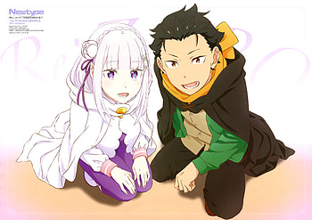 Re:Zero — Emilia & Subaru: Warm Moments, Anime, Re:Zero - Starting Life In Another World, Emilia (Re:ZERO), Subaru Natsuki HD wallpaper
