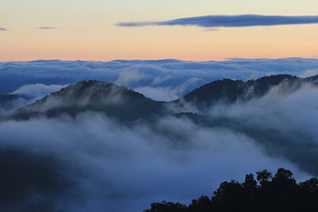 Landscape, Nature, Mountains, Clouds, Vertex, Fog, Tops HD wallpaper