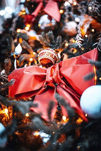 Holidays, New Year, Decorations, Christmas, Bow, Christmas Tree HD phone wallpaper