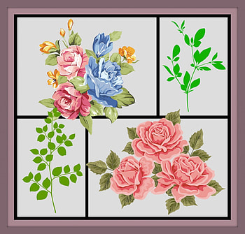 FLORAL DESIGN, ROSES, BRANCHES, ABSTRACT, FLORAL HD wallpaper