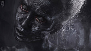Striking Face Paint Portrait, face, paint HD wallpaper